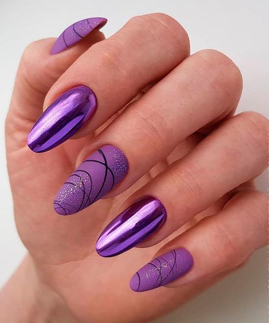 Purple Spring Nail Designs
