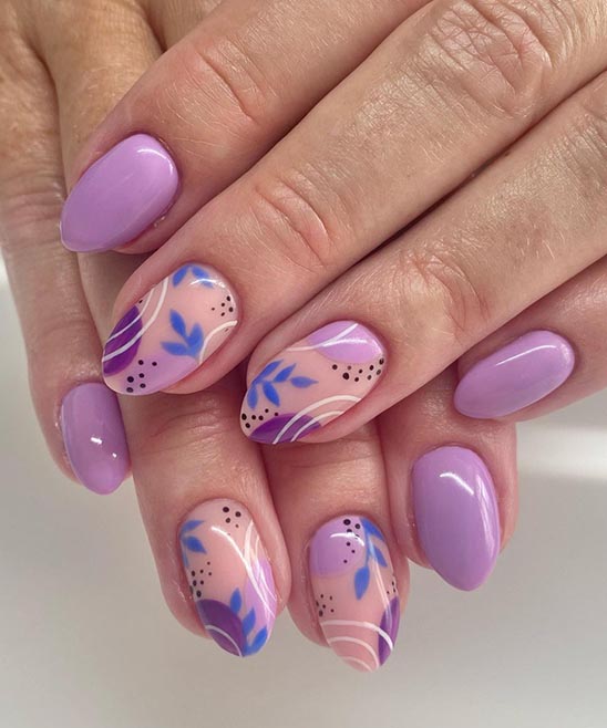 Purple and Blue Nail Designs