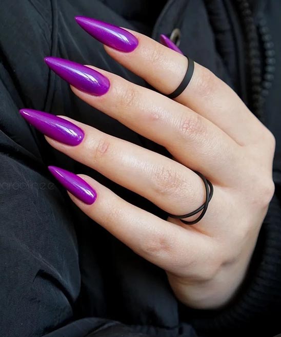 Purple and Silver Nail Designs