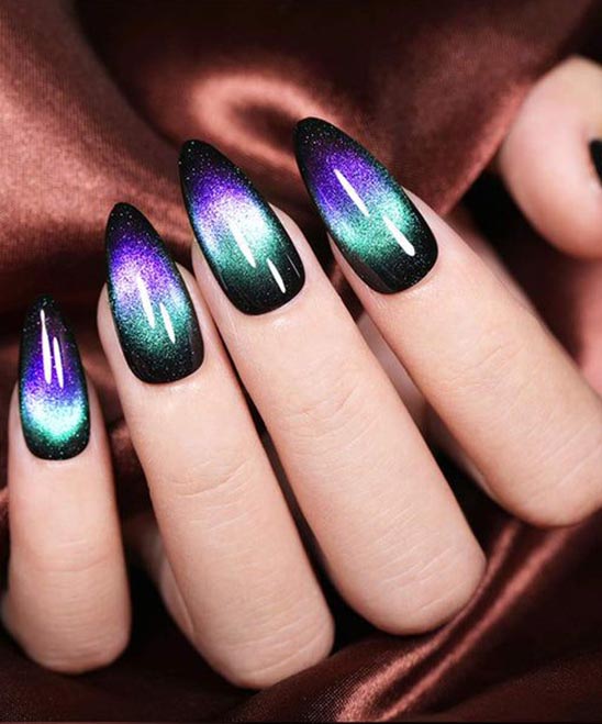 Purple and Teal Nail Designs