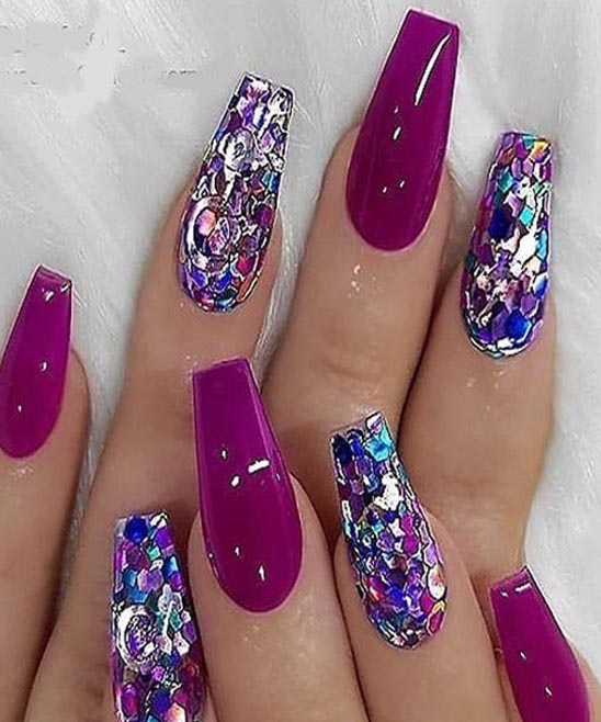 Purple and White Nail Designs