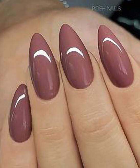Red Almond Shaped Nail Designs