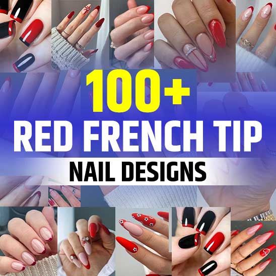 Red French Tip Nails