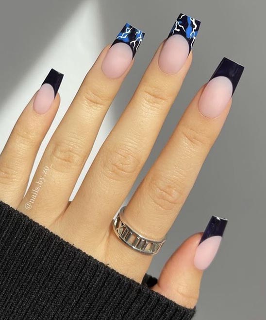 Red French Tip Press on Nails