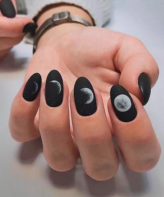 Edgy and Dramatic Black Nail Polish Designs - TailoringinHindi