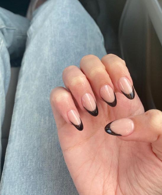 Red and Silver French Tip Nails