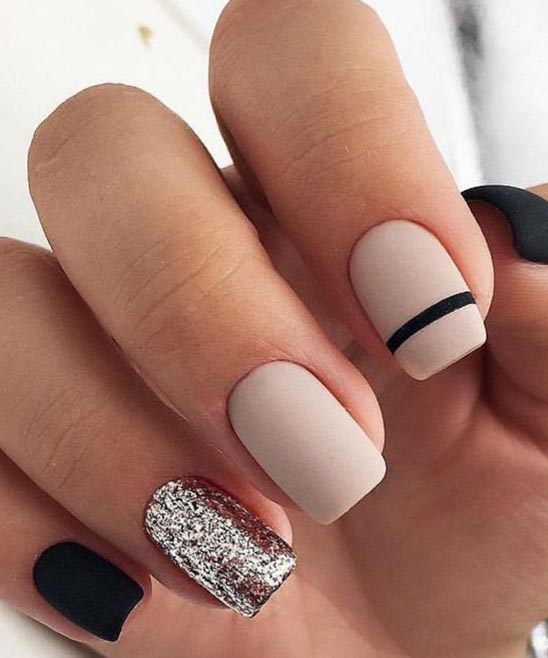 Rose Gold and Black Ombre Nails