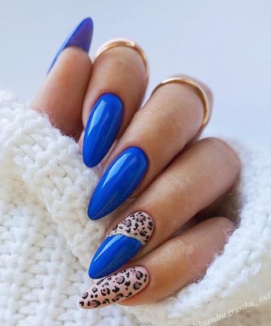 Royal Blue Nail Designs for Quinceaneras
