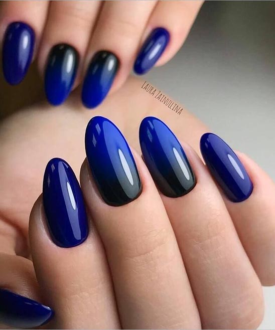 Royal Blue Nails With Designs