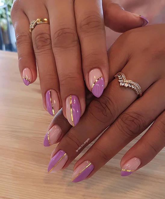 Short Almond French Nails