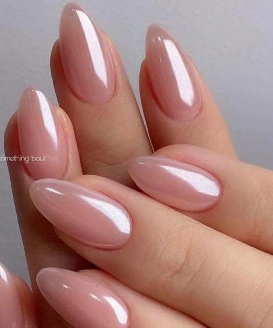 Short French Almond Nails