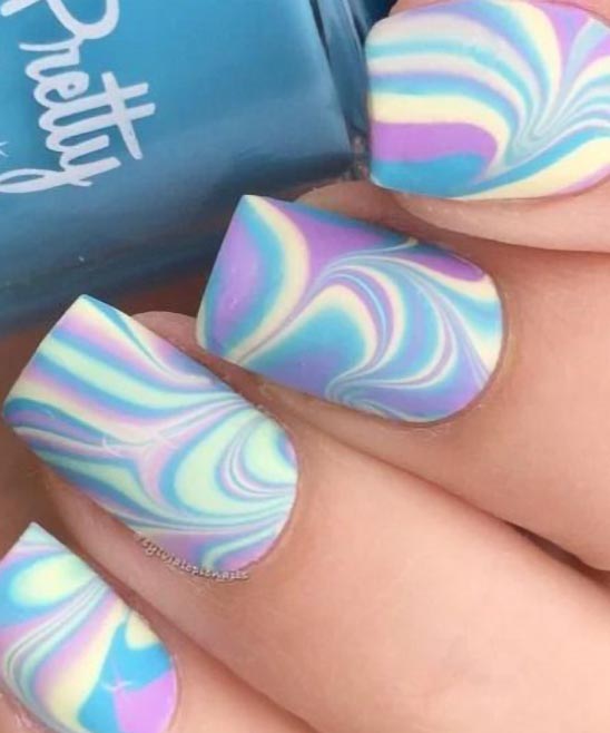 Short Marble Nails