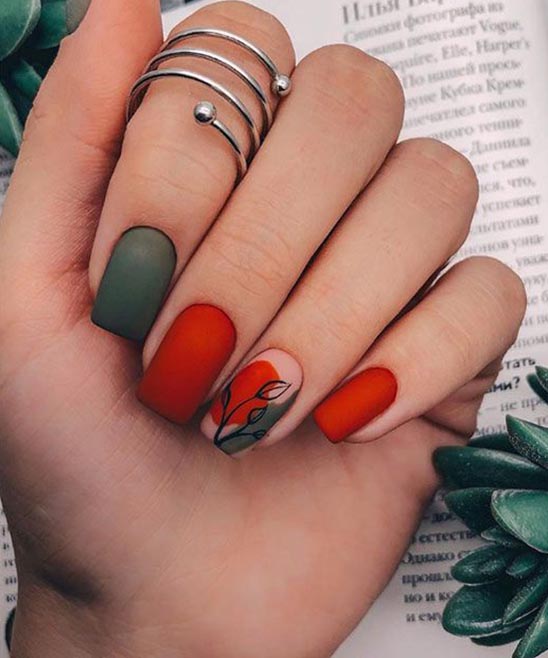 Short Nails Design for Fall