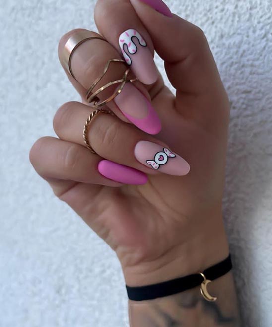 Short Rounded Almond Nails