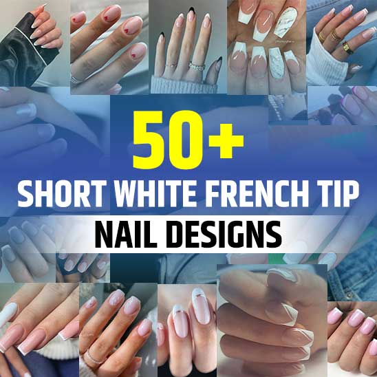 Short White French Tip Nails
