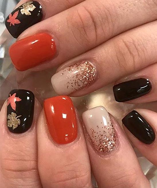 Simple Fall Toe Nail Designs