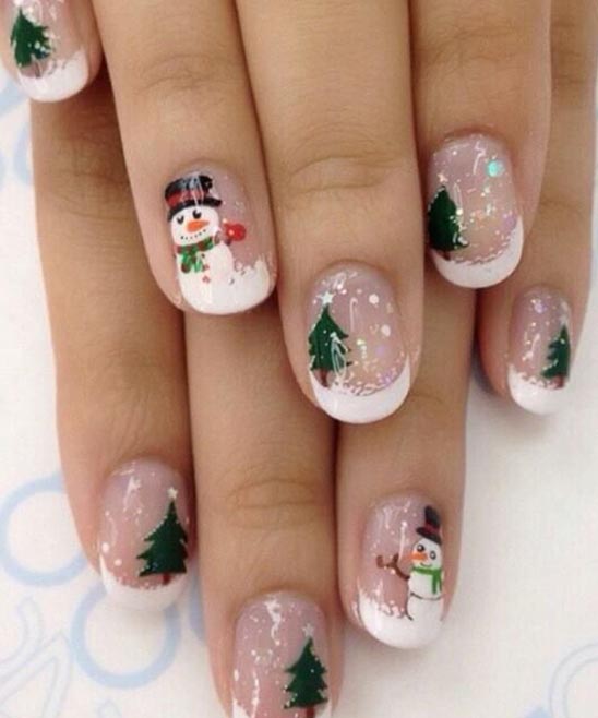Simple Winter Nail Art Designs for Short Nails