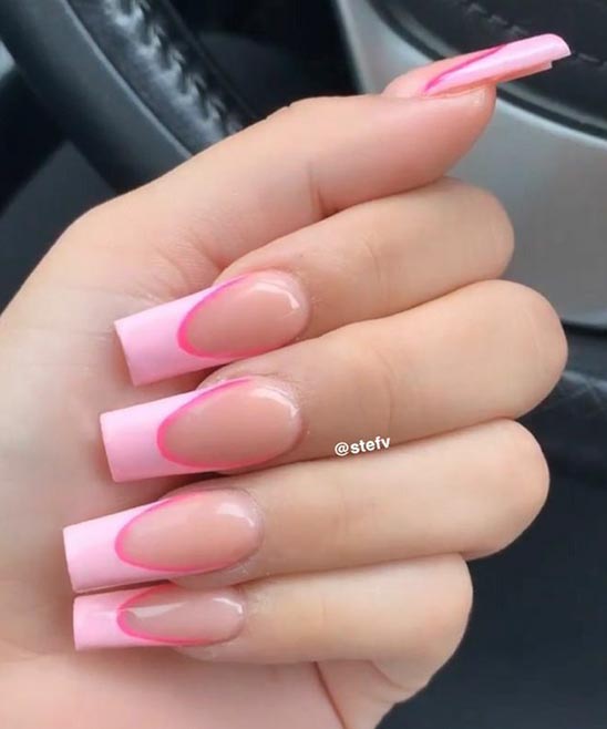 Soft Pink Coffin Nails
