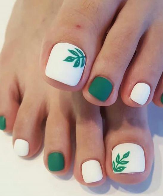Summer White Toe Nail Designs