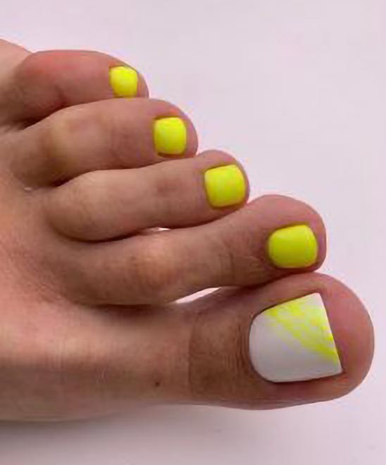 Sunflower Toe Nail Design
