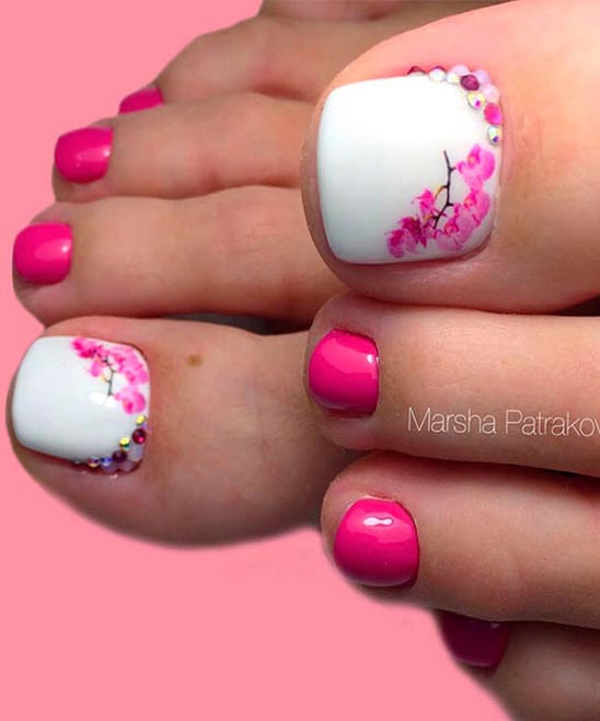 Sunflower Toe Nail Design
