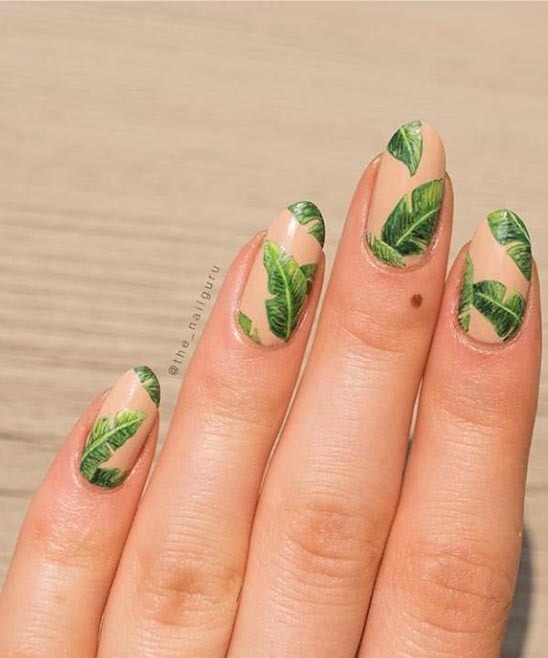 Teal Tip and Lime Green Design Nails