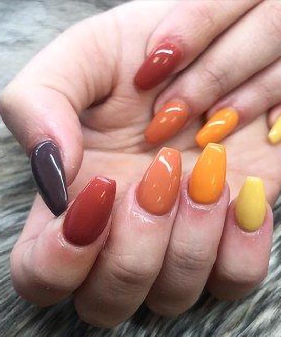 Thanksgiving French Tip Nail Designs