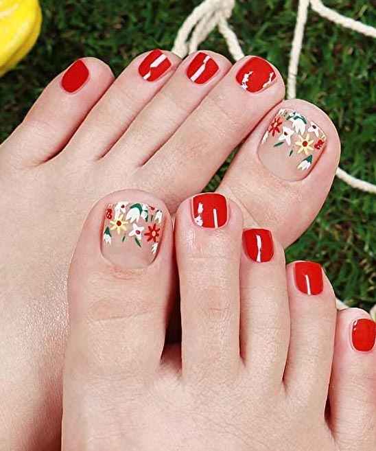 Toe Nail Art Designs Flowers