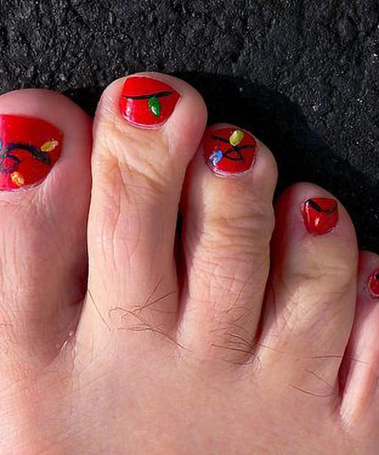 Toe Nail Designs 2023 Christmas