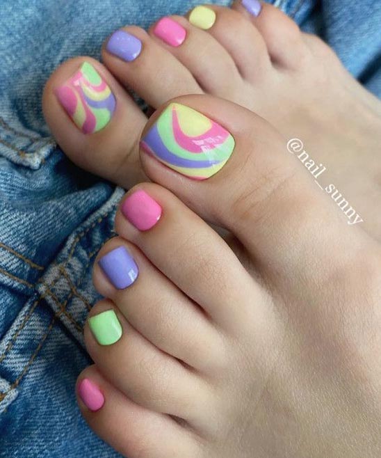 Toe Nail Designs Pink