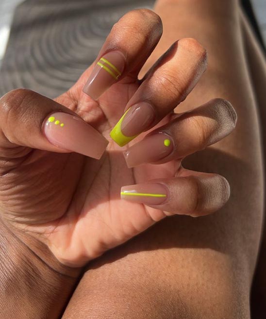 Turquoise Lime Green and Gold Swirl Nail Designs