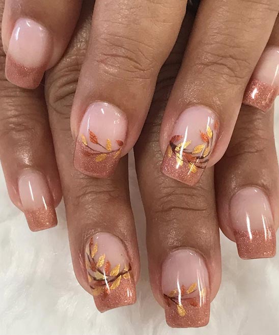 Unique French Tip Nail Designs Fall