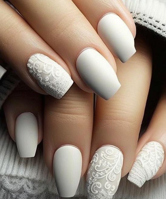50+ White Glitter French Tip Nails (2024) TailoringinHindi
