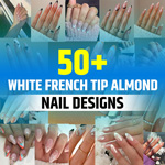 White French Tip Nails Almond
