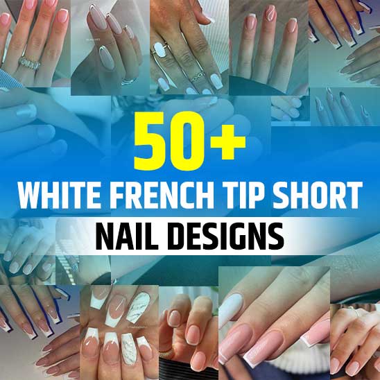 White French Tip Nails Short
