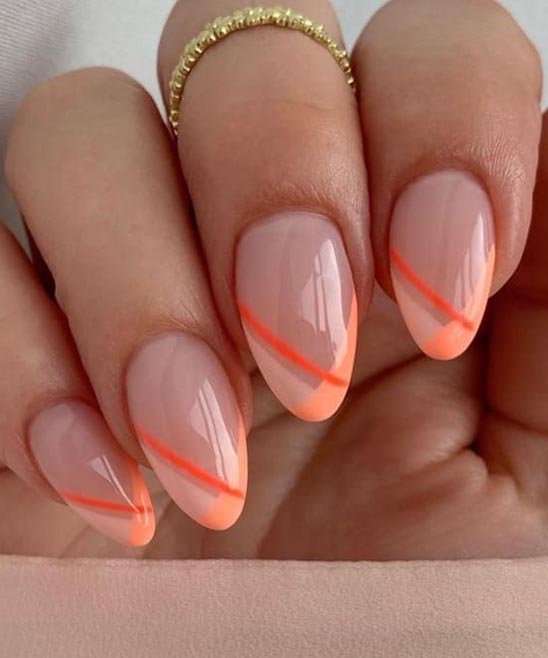 White French Tip Nails with Design