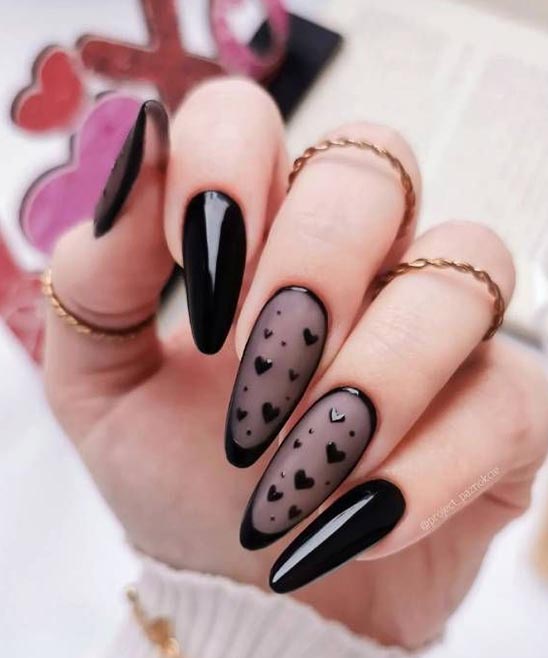 Edgy and Dramatic Black Nail Polish Designs - TailoringinHindi
