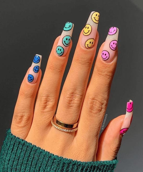 White Nail Polish With Black Design