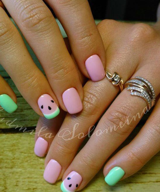 Yellow Nail Polish With Design