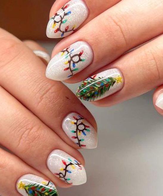 White and Green Nail Designs