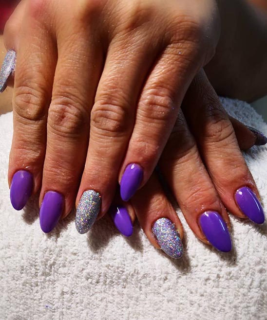 White and Purple Nail Designs