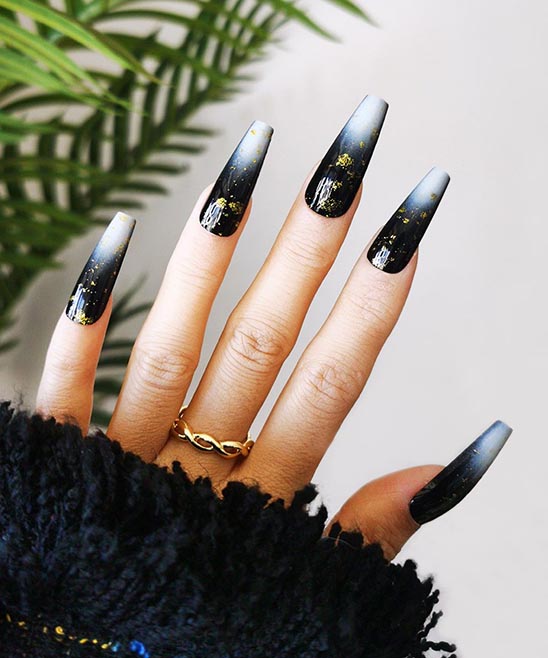 Yellow Black and White Nail Designs