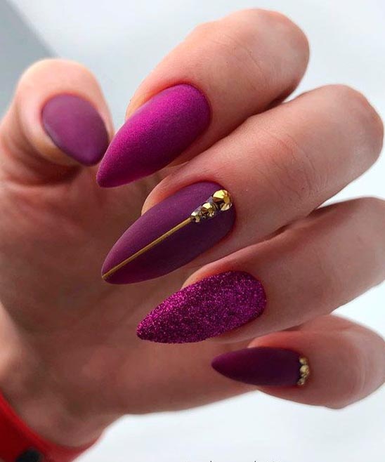 Yellow and Purple Nail Designs
