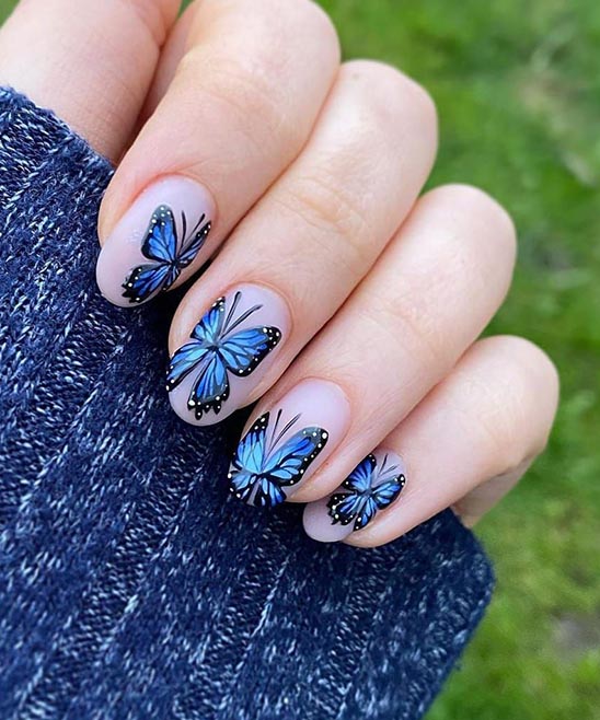 coffin nail designs light blue