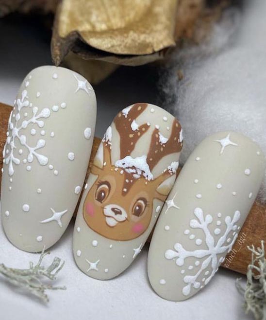 3d Reindeer Nail Art