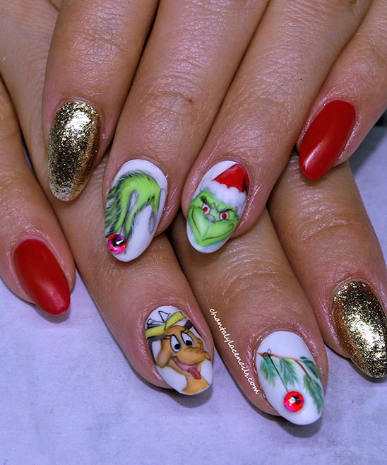 Acrylic Grinch Nails