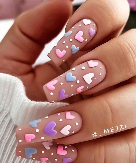 Acrylic Heart Nails