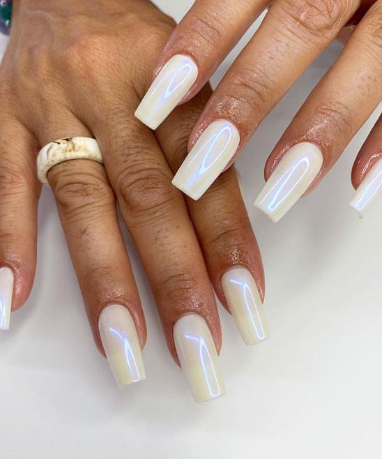 Acrylic Nails Chrome Designs in Pink and White