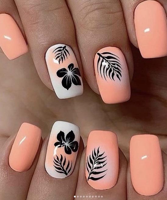 Acrylic Nails Flower Designs