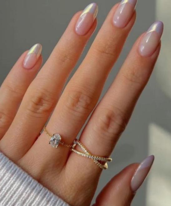 Acrylic Nails White and Gold With Diamonds Almond